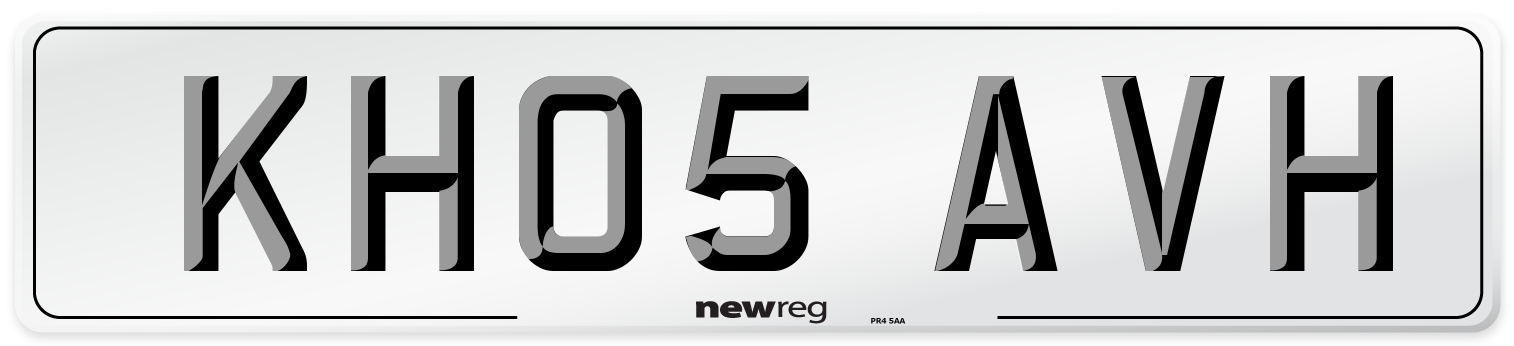 KH05 AVH Number Plate from New Reg